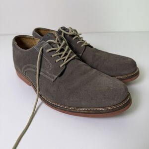 1901 Nordstrom Gray Suede Oxford Casual Dress Shoes Men's 8.5M Old Money Preppy